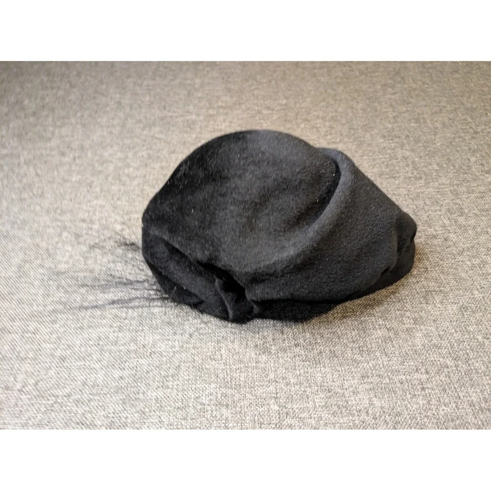 Vintage 1960s An Original Cathay of California Women's Stylish Black Hat France